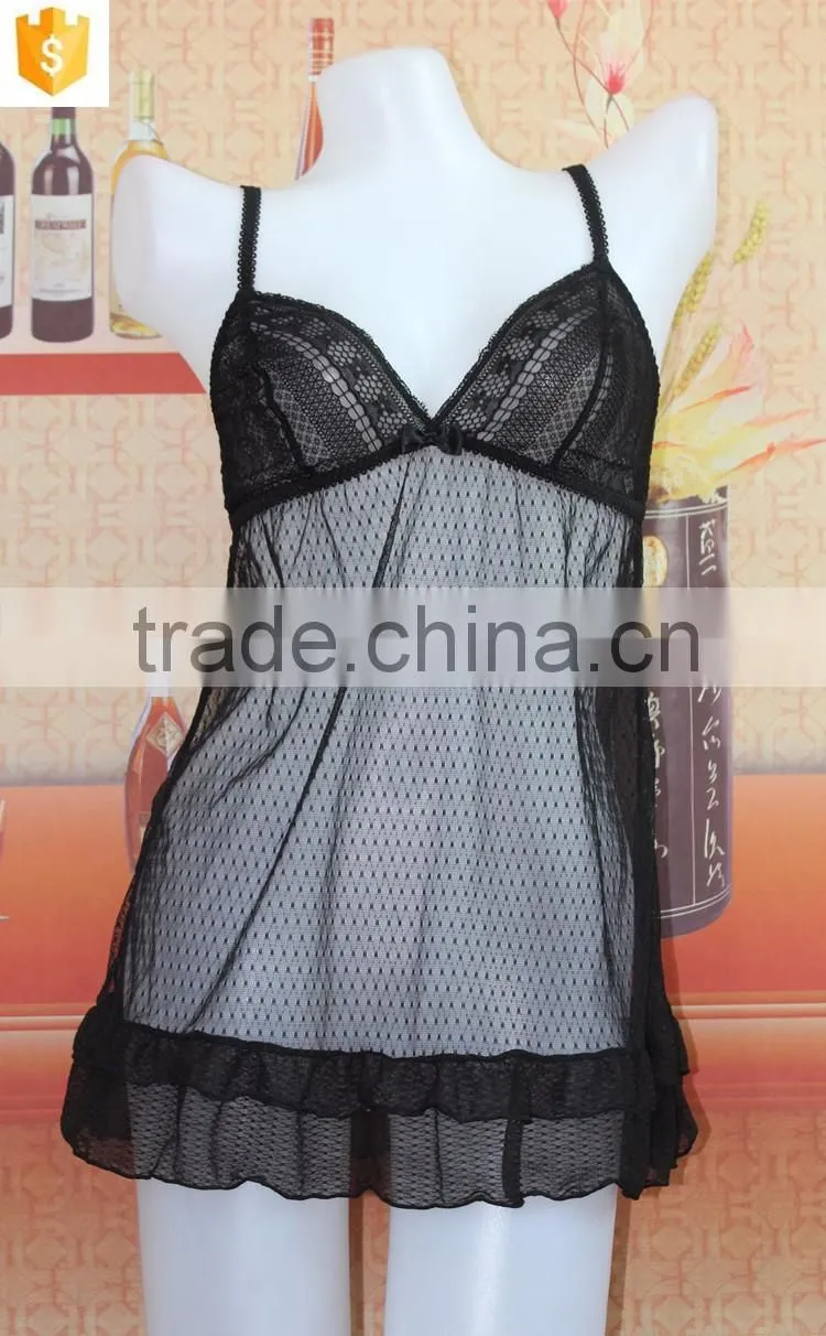 Sexy Transparent Womens Lingerie , Ladies Sleepwear hot Nightwear
