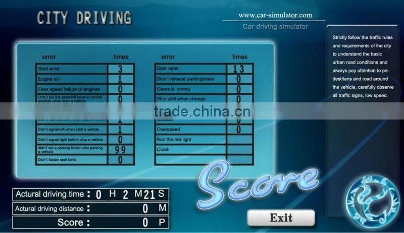 32 inch large LCD screen car driving simulator