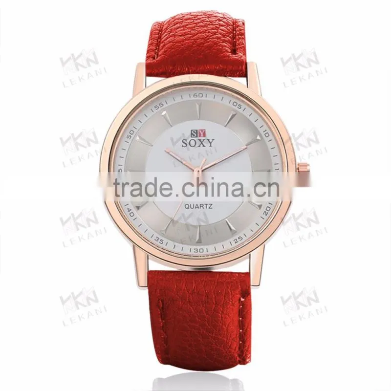 Hot sale high quality brand watches with leather watch strap, branded watches for boys