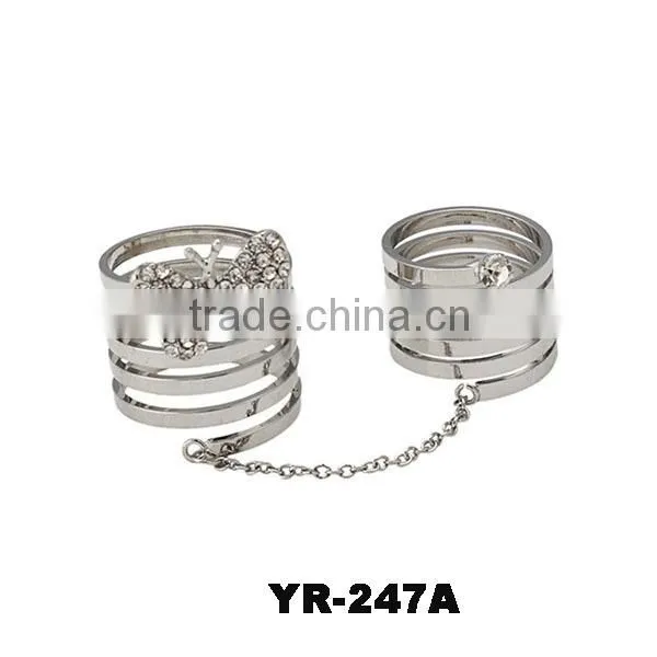 Fashion High Quality Enamel Butterfly Women's Alloy Finger Ring