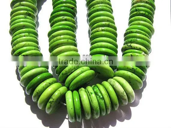 TB0425 Blue turquoise heishi beads,blue howlite rondelle beads