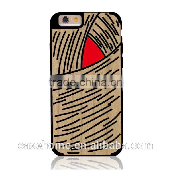 Natural Wood Wooden Hard Case Cover Protect Pattern For Apply Iphone 5s 6