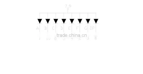 Free Sample green 0.32 Inch single digit led digital display