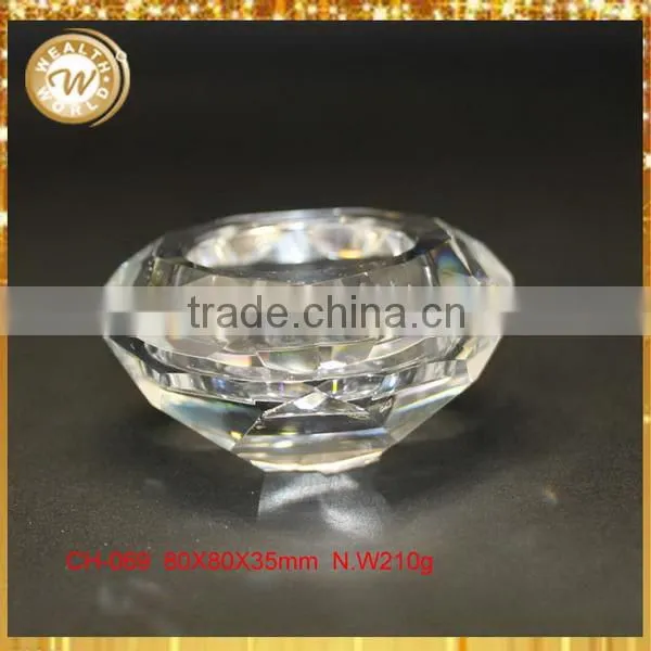 Factory hot selling small crystal tealight candle holder