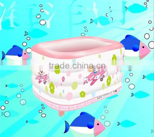6P material Square green pool inflatable pool plastic pool for baby