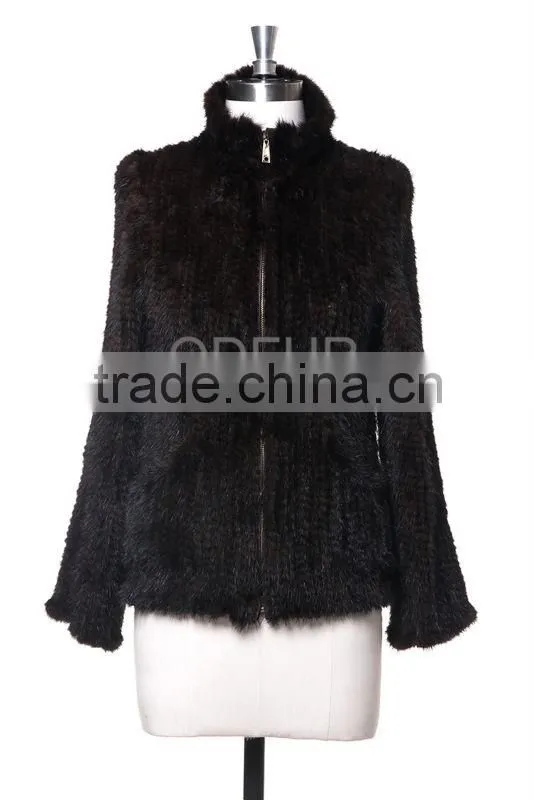 QD6403 knitting mink fur jacket
