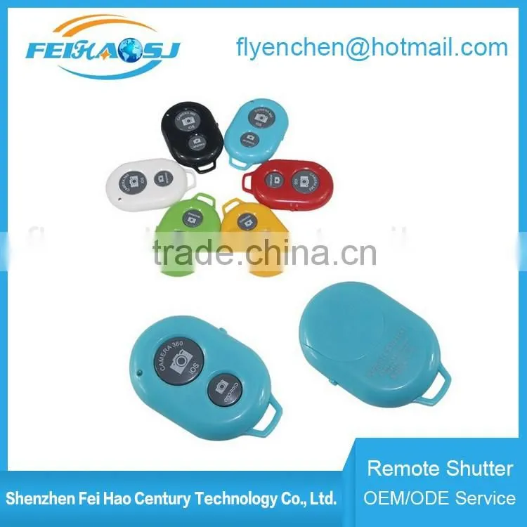 Portable selfie stick with bluetooth remote shutter