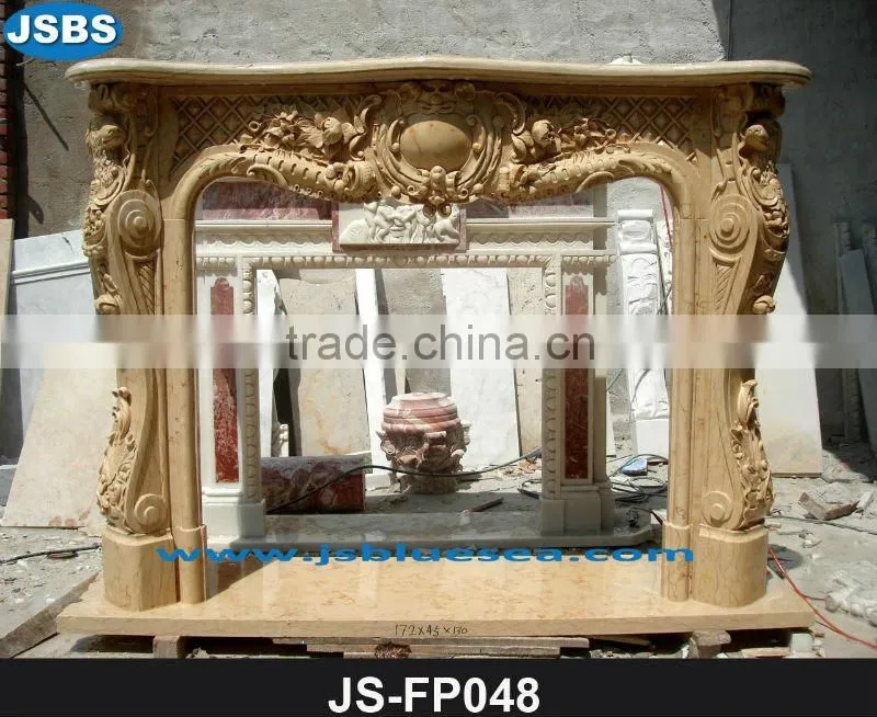 Outdoor marble fireplace mantel