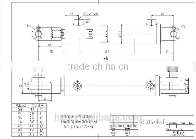China supplier Hydraulic cylinder for farm tractors