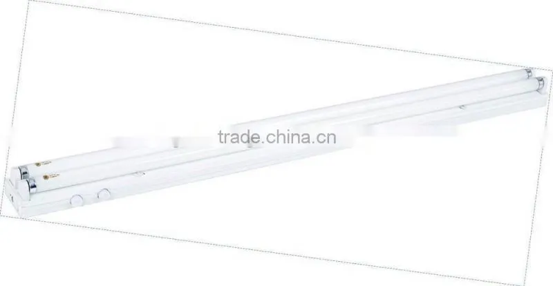 white paint 40W high light effect super-quiet inductance double tubes lamp inductive fixture with flat cover and lamp holder