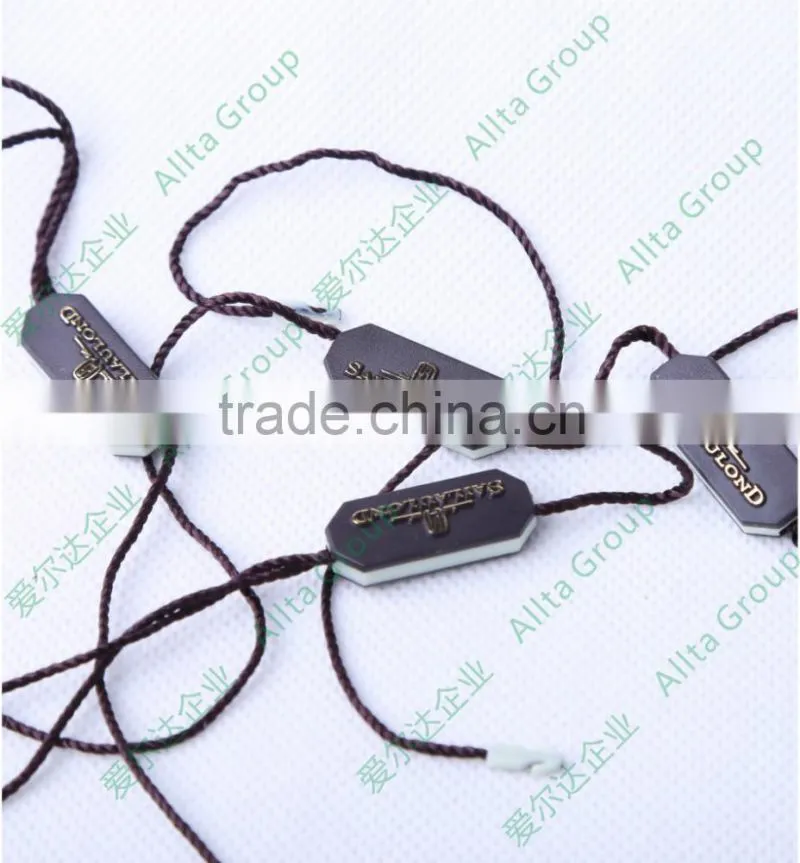 Plastic string lock tag seal tag for hang tag