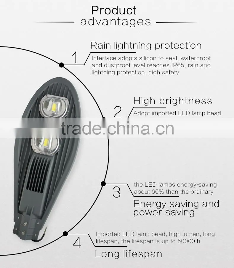 led Street Light ip65 led street lamps waterproof 80W