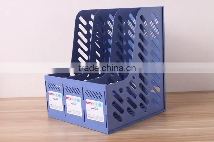 Logo print design Plastic material foldable display rack assemble Magazine Shelf