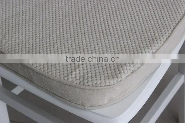 2015 Kikiland latest design cheap plain natural linen seat cushion
