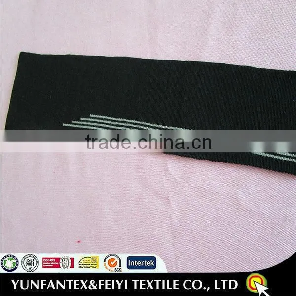 2015 latest Italy design pattern COTTON dobby yarn dyed KNITED RIB FOR POLO COLLAR