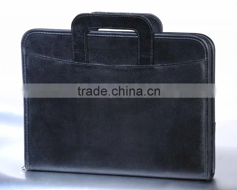 2016 New Design Black Color Custom Leather Briefcase