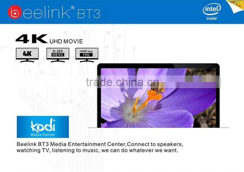New Beelink BT3 TV BOX MINI PC intel x5-Z8300 2.4G+5.8G WIFI Bluetooth 64-Bit
