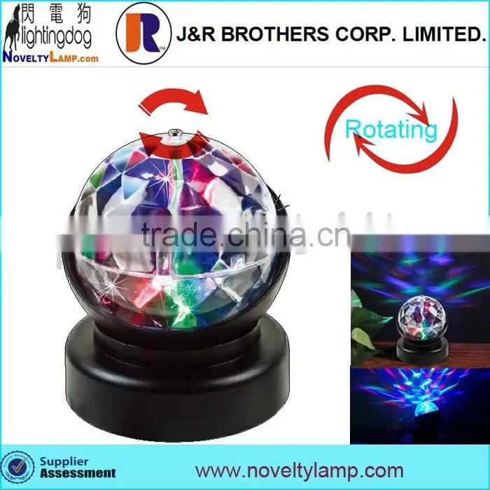 3 inch flashing colorful rotating kaleidoscope lamp party light