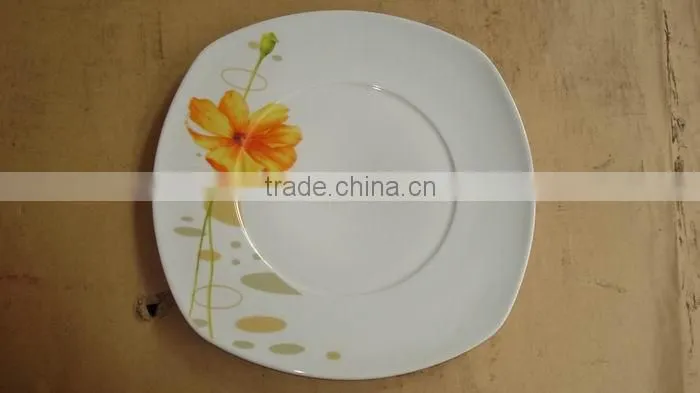 wholesale high grade ceramic dinnerware personalized porcelain flat plate