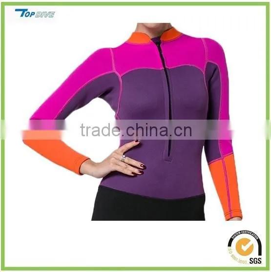 neoprene Swimsuit for Women Long Sleeve Swimming T-Shirt
