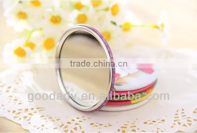 2016 hot sale fashion tin mirror /metal mirror for promotion gifts