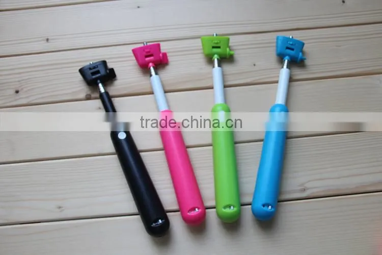 COLORFUL MONOPOD SELFIE STICK WITH BUILT-IN BLUETOOTH REMOTE WIRELESS SHUTTER