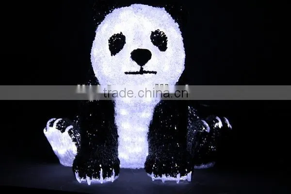 3D LED christmas dectration acrylic bear motif light for outdoor or intdoor