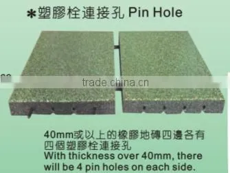 Rubber tiles outdoor playground