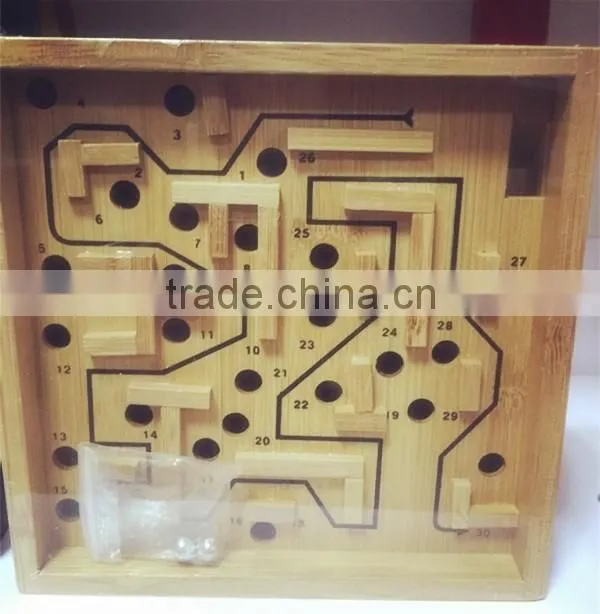 2016 New Labyrinth Game Kids toys Small Wooden Maze Game Wholesale price