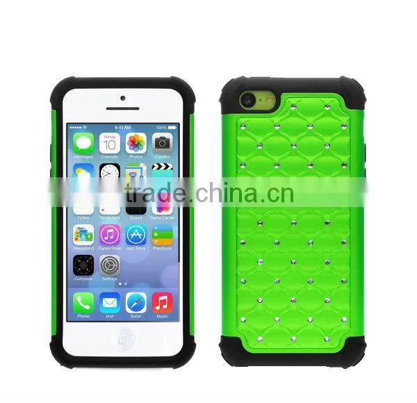 DIAMOND BLING SHOCKPROOF HARD MOBILE PHONE CASE COVER FOR IPHONE 5C
