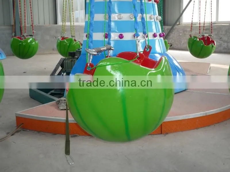 amsuement park flying chairs,rotating fruit flying chairs,watermelon flying chairs for sale
