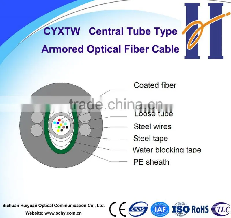CYXTW Central Tube Type Armored Optical Fiber Cable