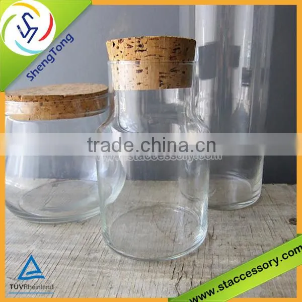 new design heart shaped glass bottle with cork