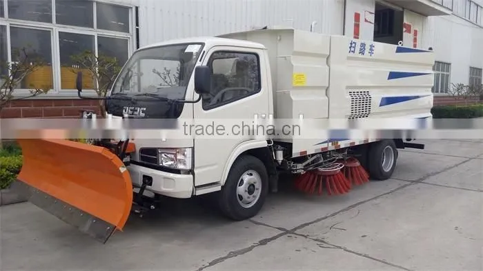 New shape road sweeper truck with snow scraper