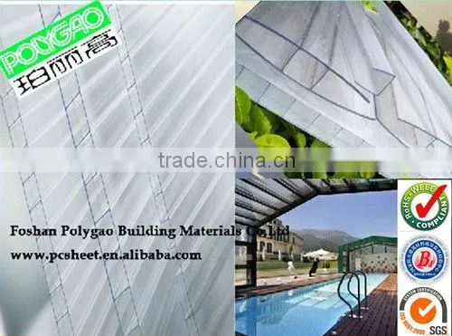 Four layers polycarbonate hollow sheet for greenhouse/PC hollow sheet