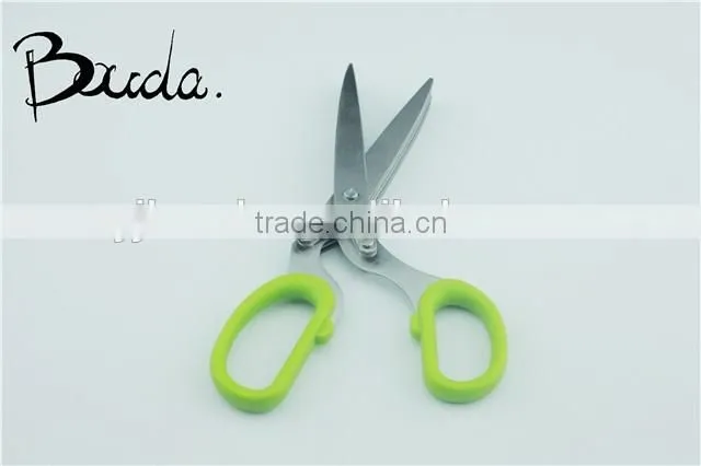 Multifunction 5 blade stainless steel herb scissor with PP+TPR handle BD-S1643