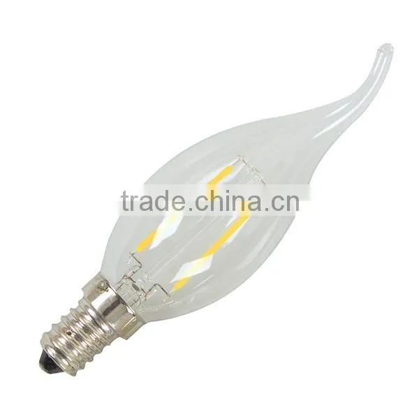 Glass House A55 A60 2W,4W 6W 600lm CE RoHS E27 B22 led filament bulb