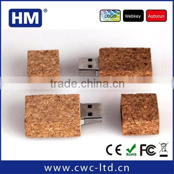 USB stick wine cork with genuine capacity custom design LOGO