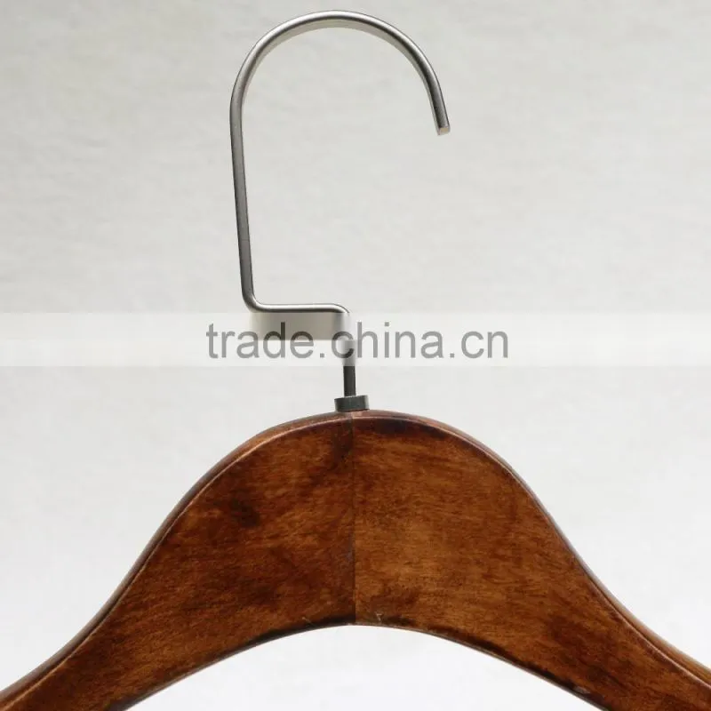 Durable Antique Jacket Wooden Suit Hanger with Square Bar