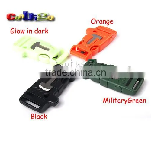 #FLC160(Mix-s) for Paracord Bracelet 3/4"(19mm) Survival Emergency Kit Flint Fire Starter Whistle Buckle
