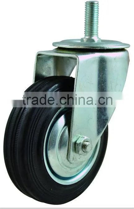 3 Inch To 8 Inch Industry Black Rubber Casters
