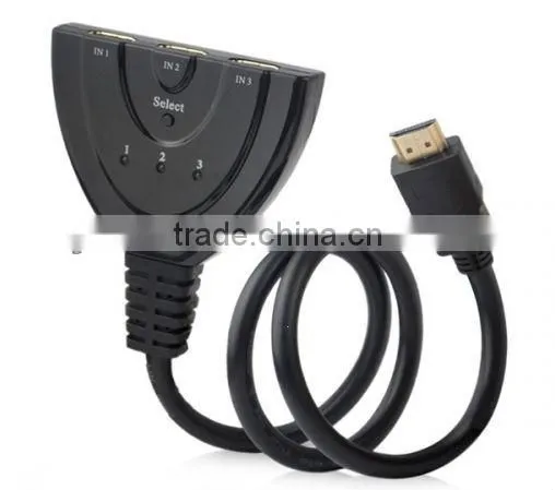 3port hdmi switcher, mini hdmi 3x1 switcher