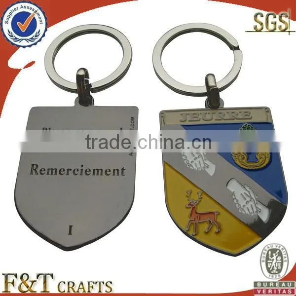 Custom antique copper plated high quality embossed logo keychain