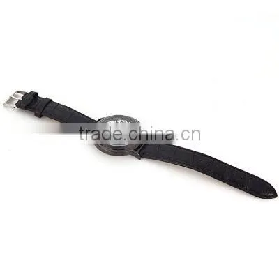 touch screen led watch with bule light three face leather pu brand