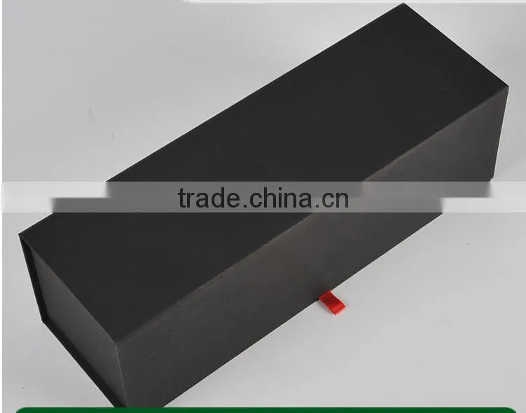 Matt black cardboard wine paper box