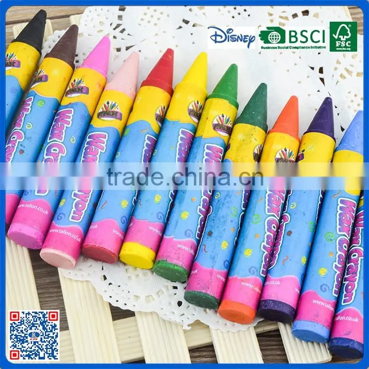 2016 round shape jumbo wax crayons into paper box