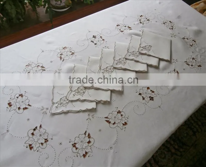 hand embroidery table cloth
