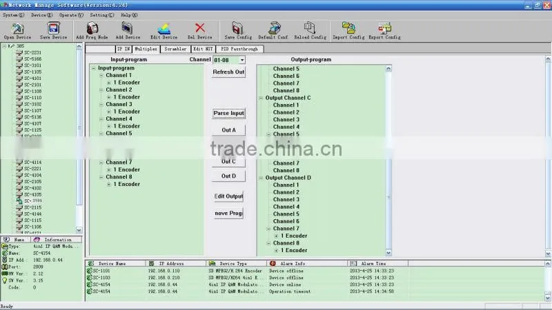 4 Channels Mux Scrambler/ 4 Channel IP-ASI Gateway