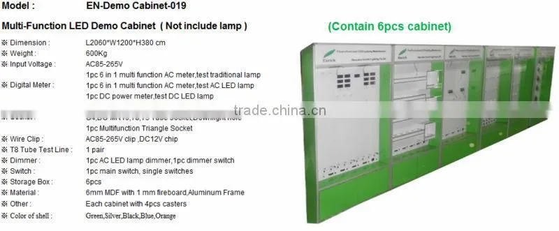 Multi-function LED Demo Cabinet,to test LED lamp