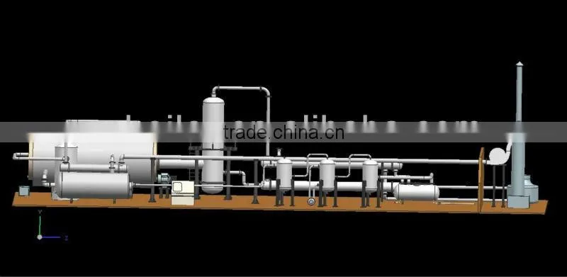 Waste tires pyrolysis unit